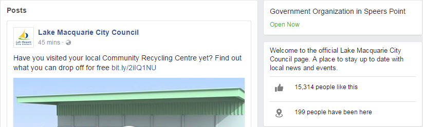 Lake Macquarie Council Facebook